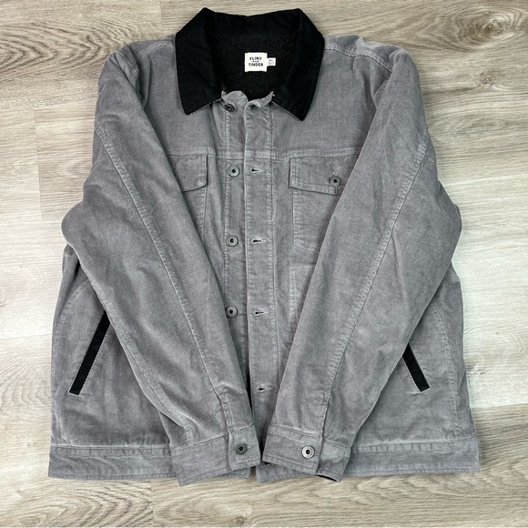 Flint and Tinder Men's Gray Corduroy XL Barn Jacket - Picture 2 of 11